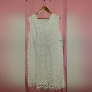 Sandran Darren White Dress Size 18W